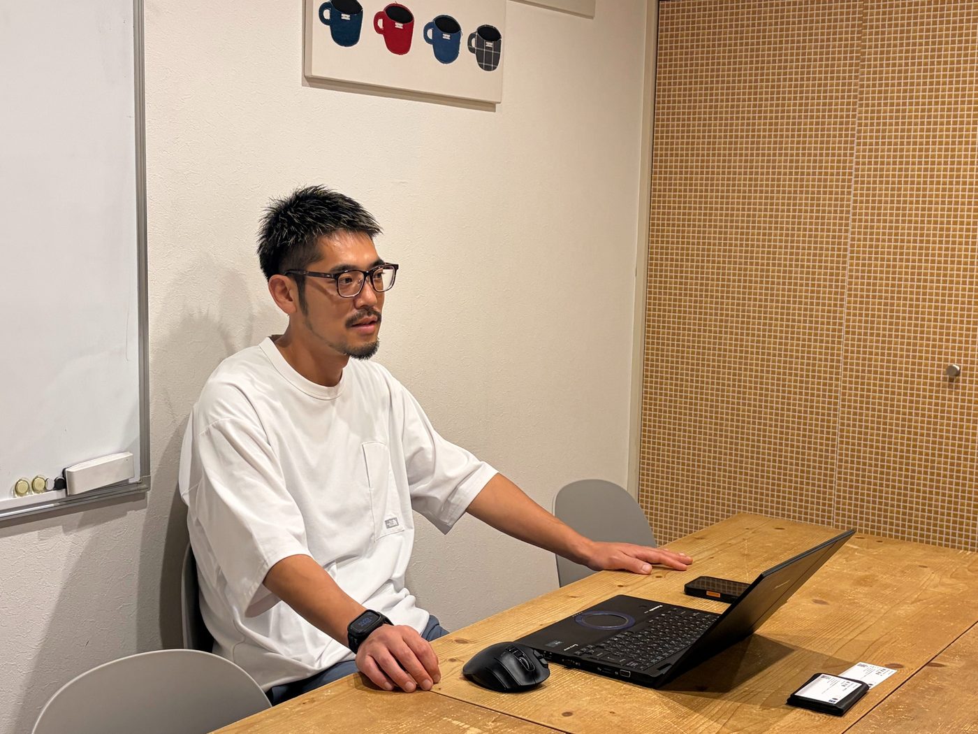 インタビューの様子