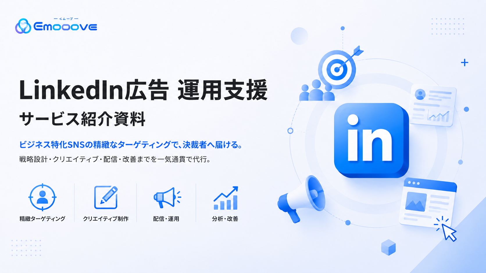 LinkedIn広告 運用支援 サービス紹介資料