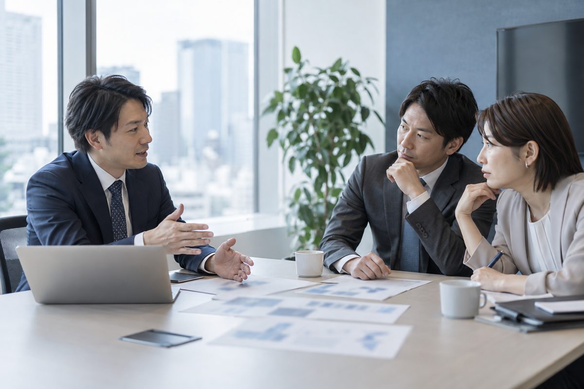 商談で提案する場面
