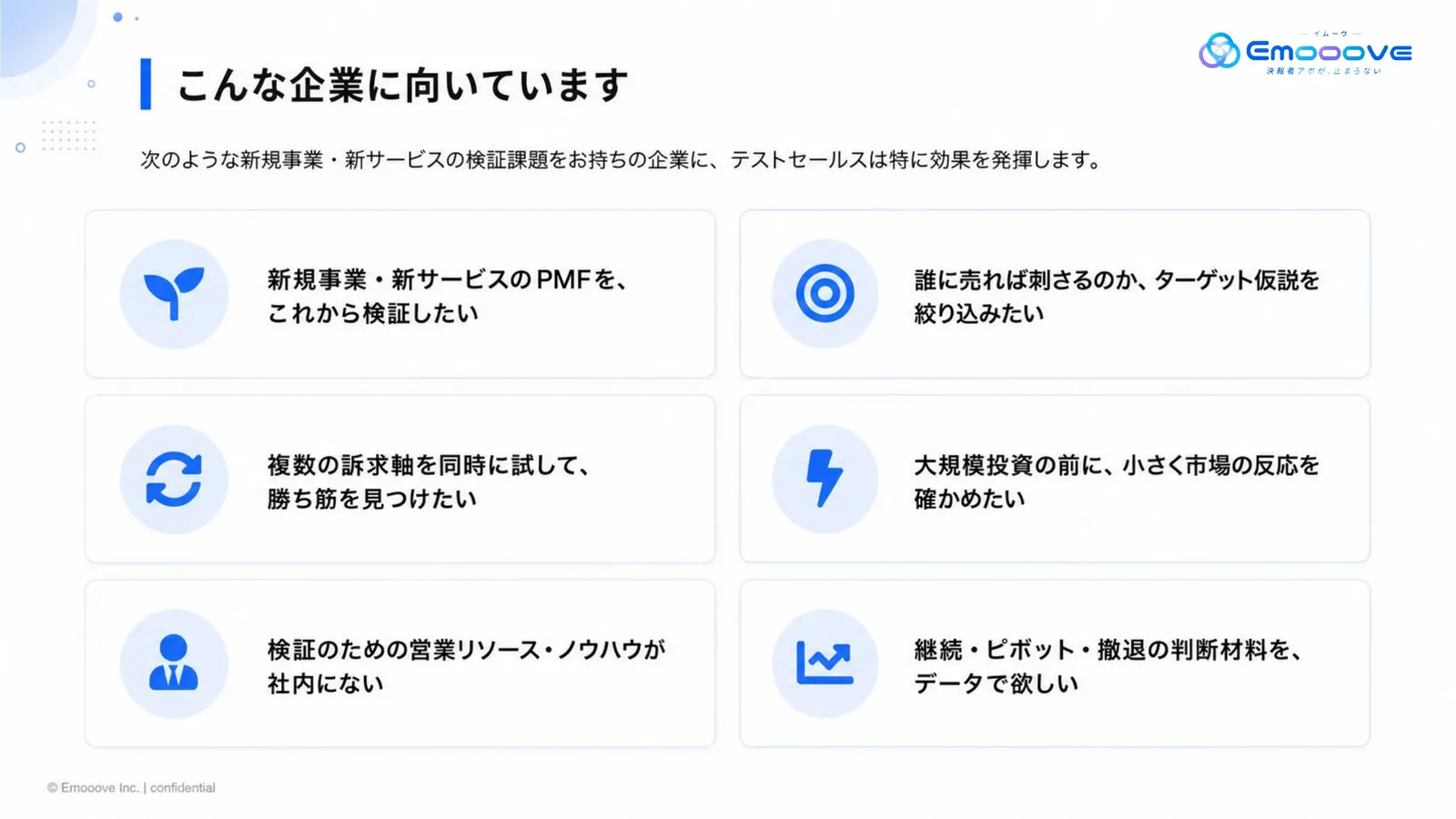 新規事業向けテストセールス サービス資料 資料プレビュー3